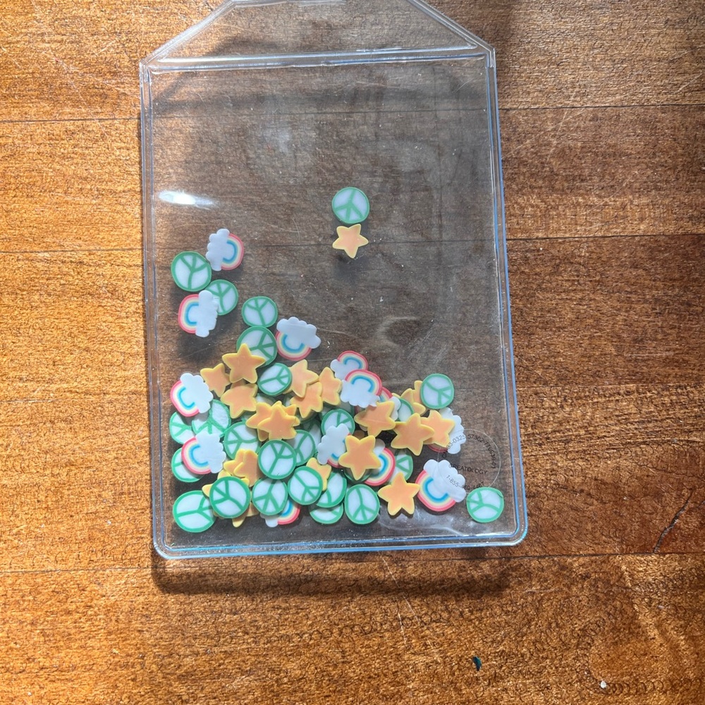 Colorful Star and Peace Sign charms